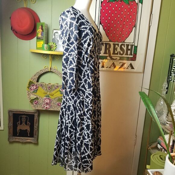 Coldwater Creek Black & White Dress 8 - Picture 4 of 8